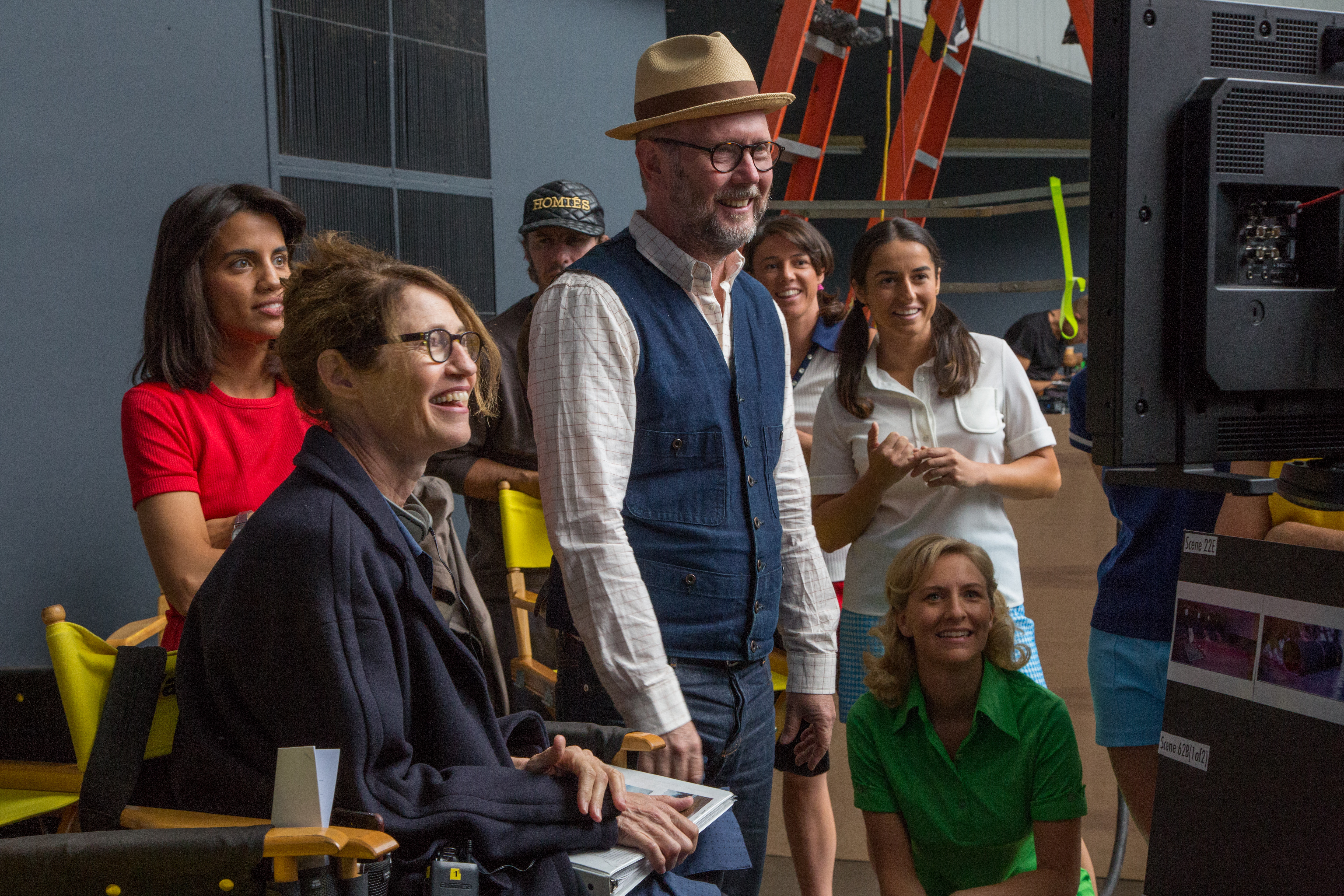 Jonathan Dayton, Valerie Faris, Natalie Morales, and Mickey Sumner in Battle of the Sexes (2017)