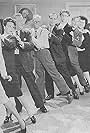 Barbara Jo Allen, Frank Alten, Elberta Hunter, Vernon Dent, June Gittelson, Judy Malcolm, Mike Mazurki, Joe Palma, Victor Travis, and Blackie Whiteford in The Jury Goes Round 'n' Round (1945)