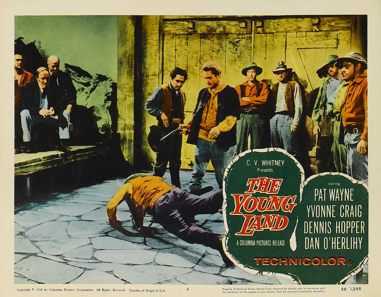 Dennis Hopper, Pedro Gonzalez Gonzalez, Charles Heard, Clyde Howdy, and Bob Hoy in The Young Land (1959)