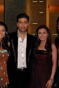 Kajol, Karan Johar, Shah Rukh Khan, and Rani Mukerji in Koffee with Karan (2004)