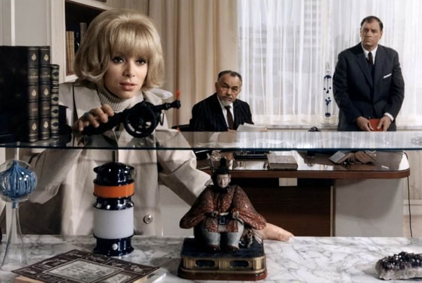 Edward G. Robinson and Mireille Darc in The Blonde from Peking (1967)