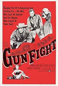 James Brown, Gregg Palmer, and Joan Staley in Gun Fight (1961)