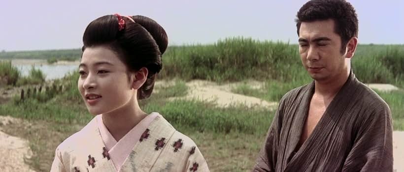 Shintarô Katsu and Miwa Takada in Zatoichi the Fugitive (1963)