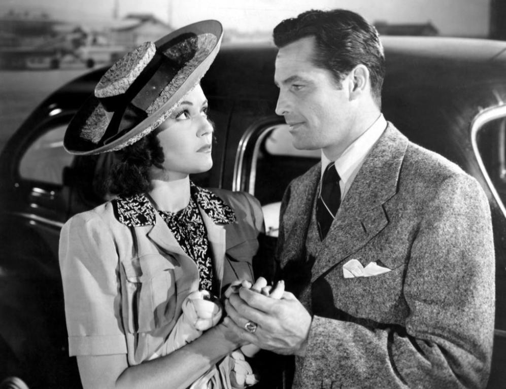 Kane Richmond and Marjorie Weaver in Murder Over New York (1940)