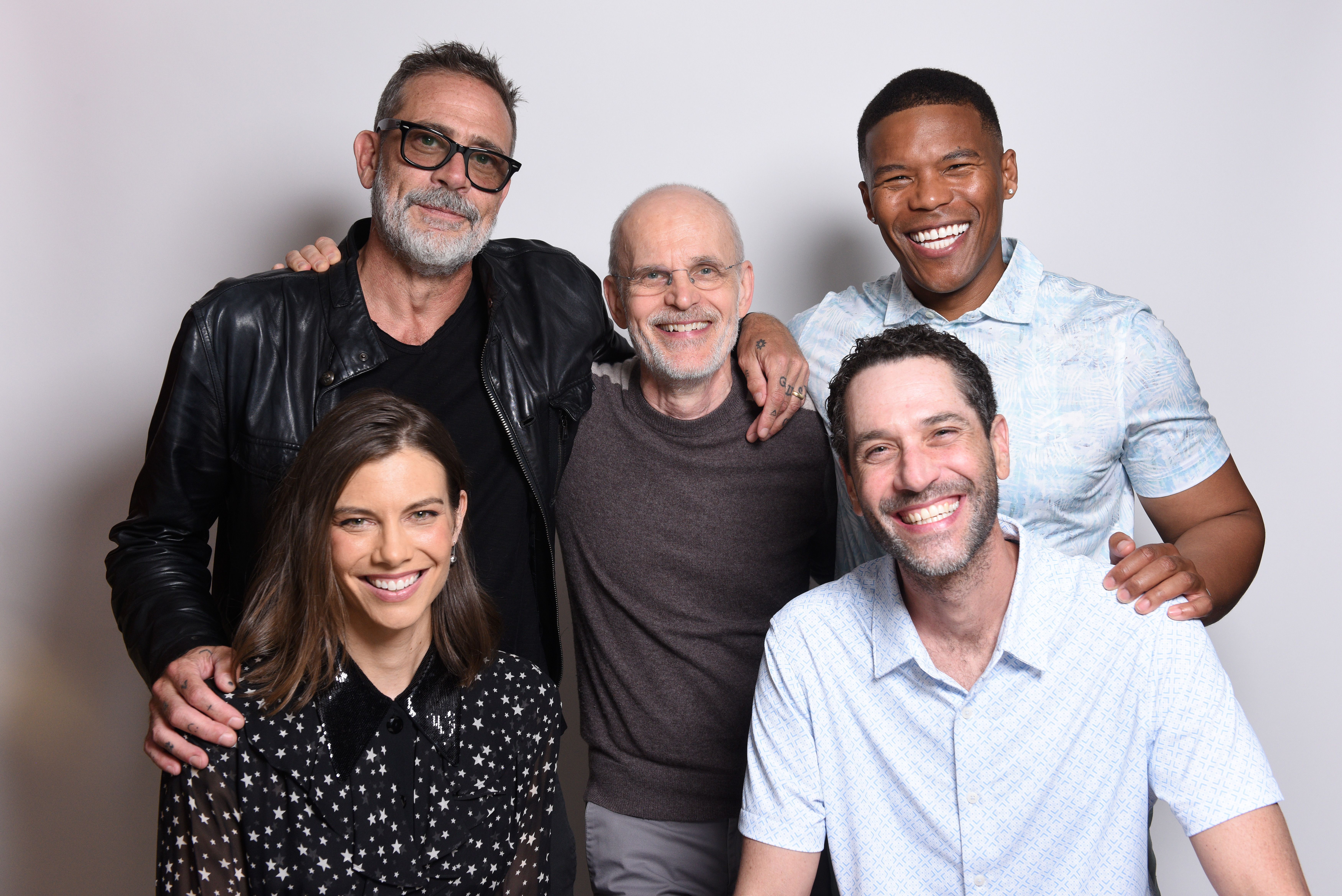 Zeljko Ivanek, Jeffrey Dean Morgan, Lauren Cohan, Gaius Charles, and Eli Jorne at an event for The Walking Dead: Dead City (2023)