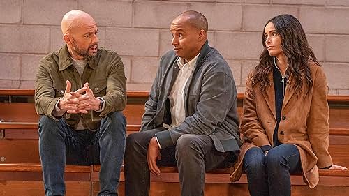 Jon Cryer, Donald Faison, and Abigail Spencer in Extended Family (2023)