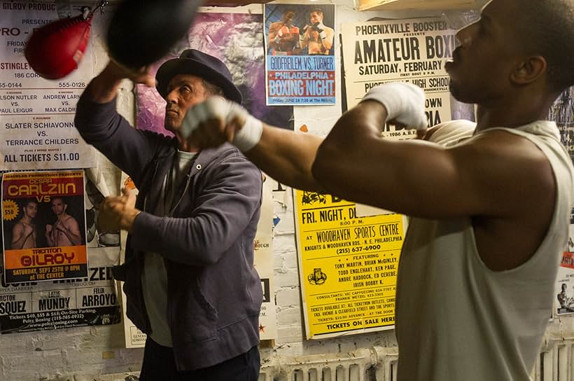 Sylvester Stallone and Michael B. Jordan in Creed (2015)