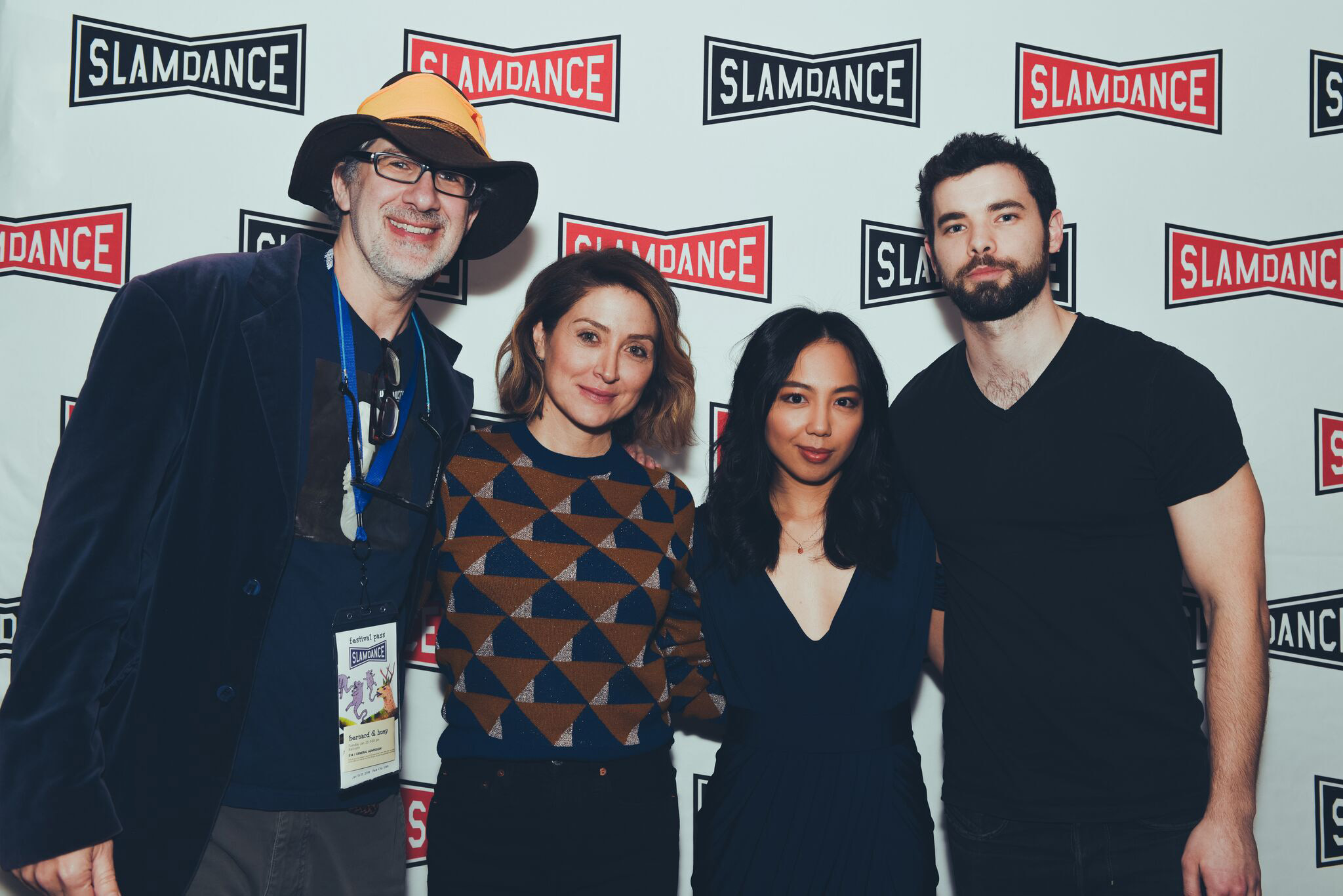 Sasha Alexander, Dan Mirvish, and Melanie Anne Padernal at an event for Bernard and Huey (2017)