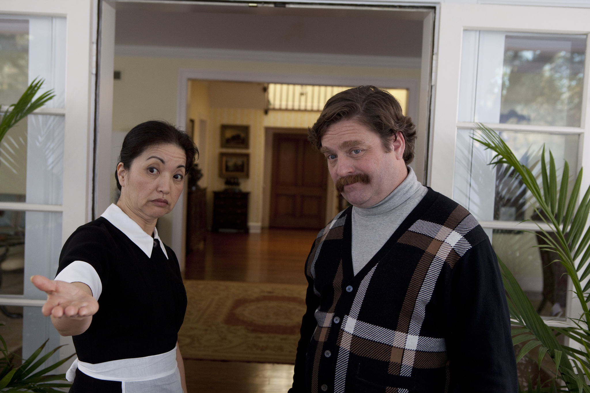 Zach Galifianakis and Karen Maruyama in The Campaign (2012)