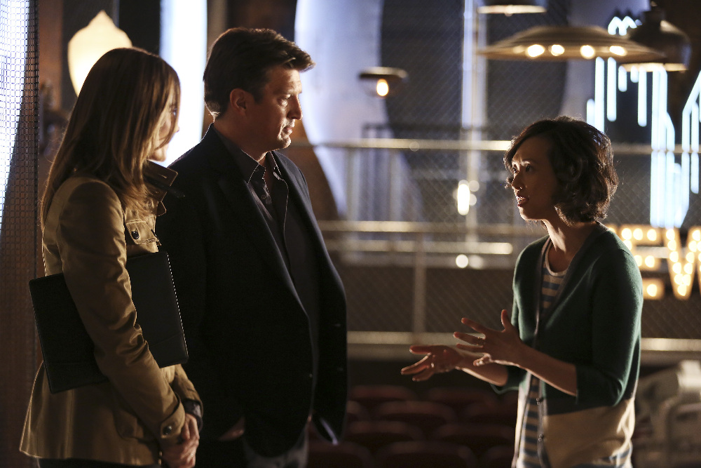 Nathan Fillion, Stana Katic, and Joy Osmanski in Castle (2009)