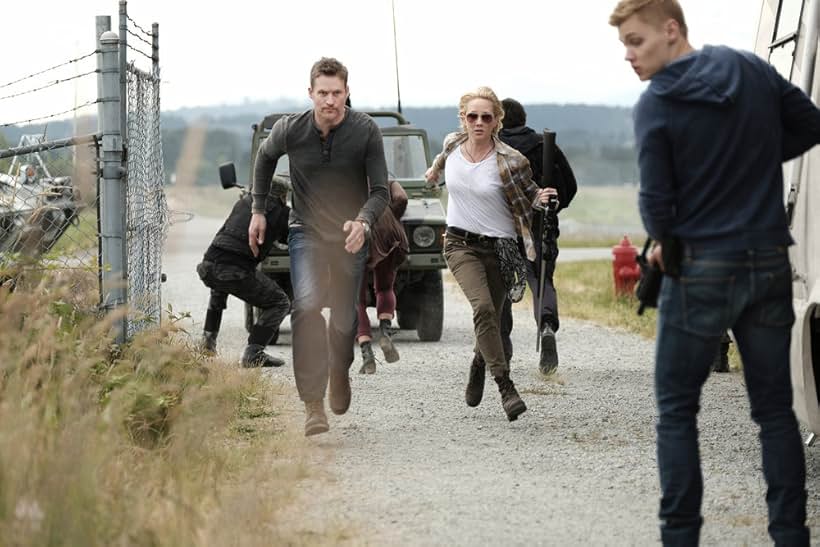 Anne Heche, James Tupper, and Levi Meaden in Aftermath (2016)