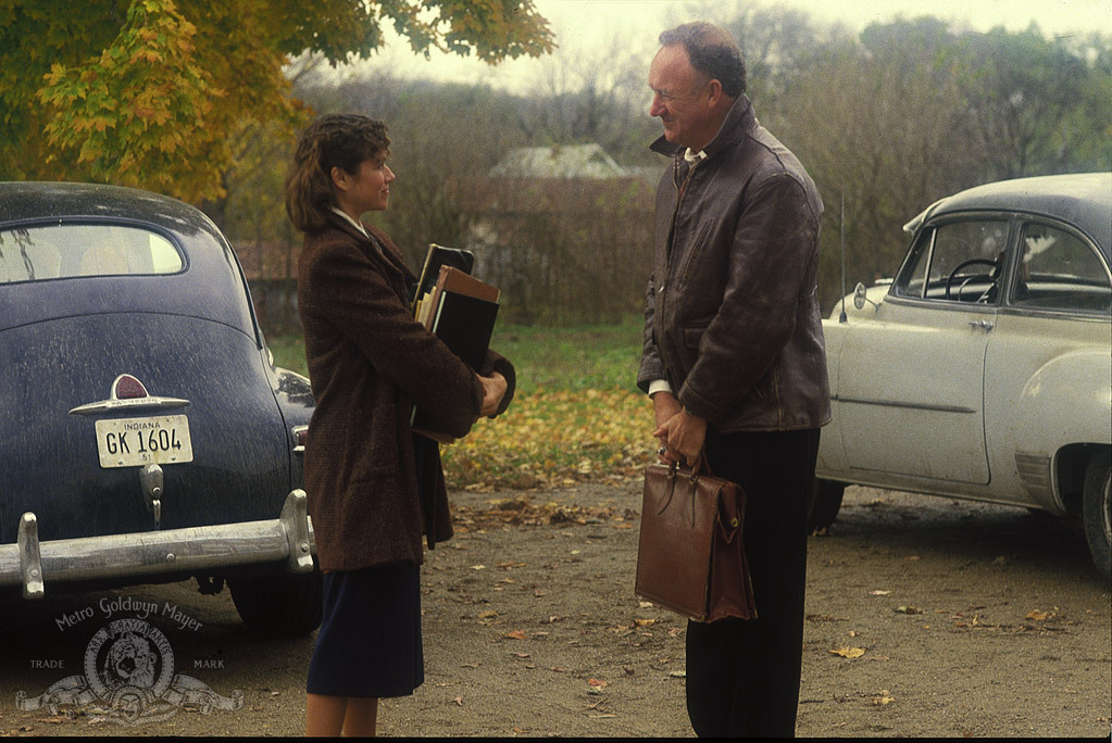 Gene Hackman and Barbara Hershey in Hoosiers (1986)