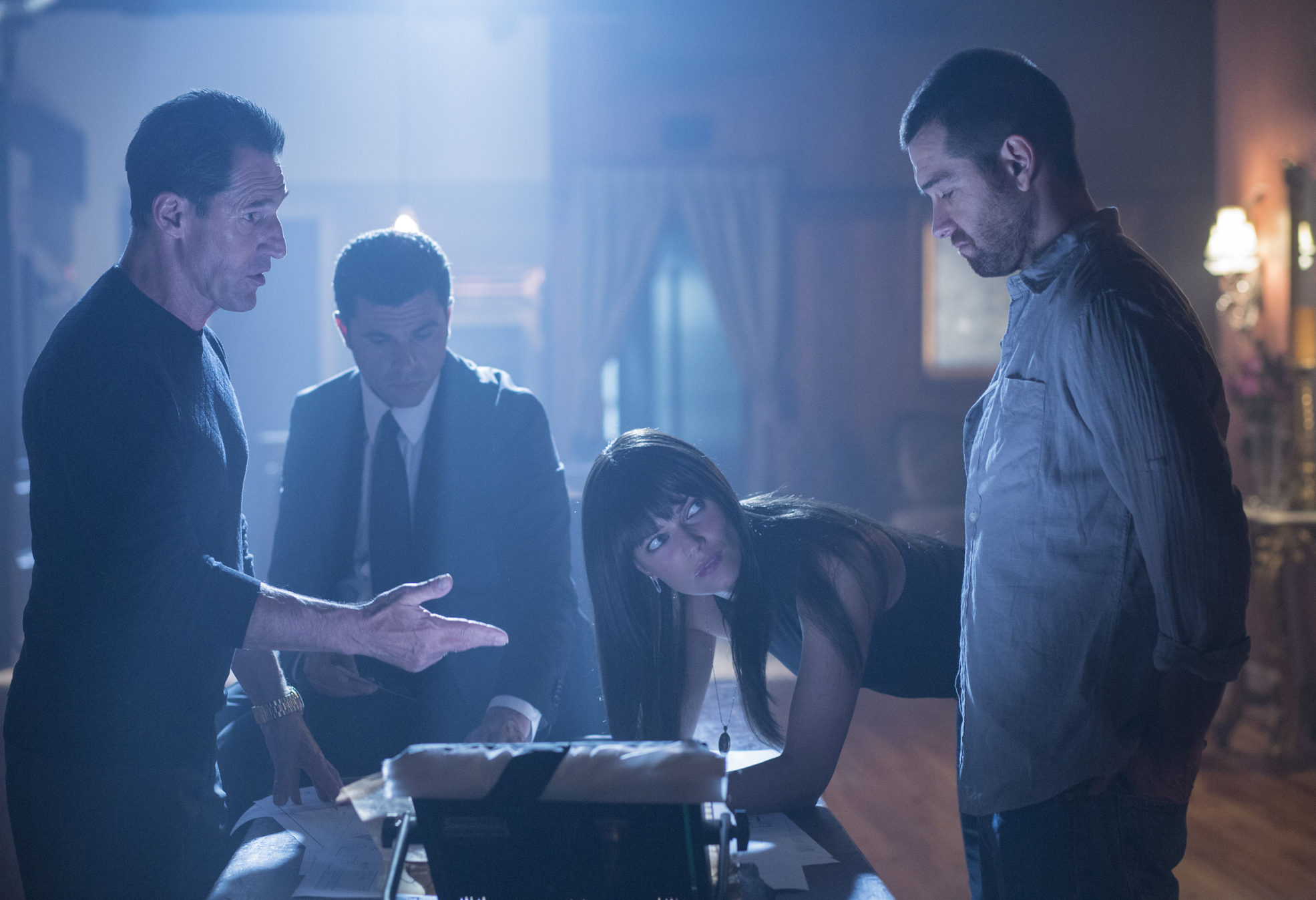 Ben Cross, Ivana Milicevic, Antony Starr, and Christos Vasilopoulos in Banshee (2013)