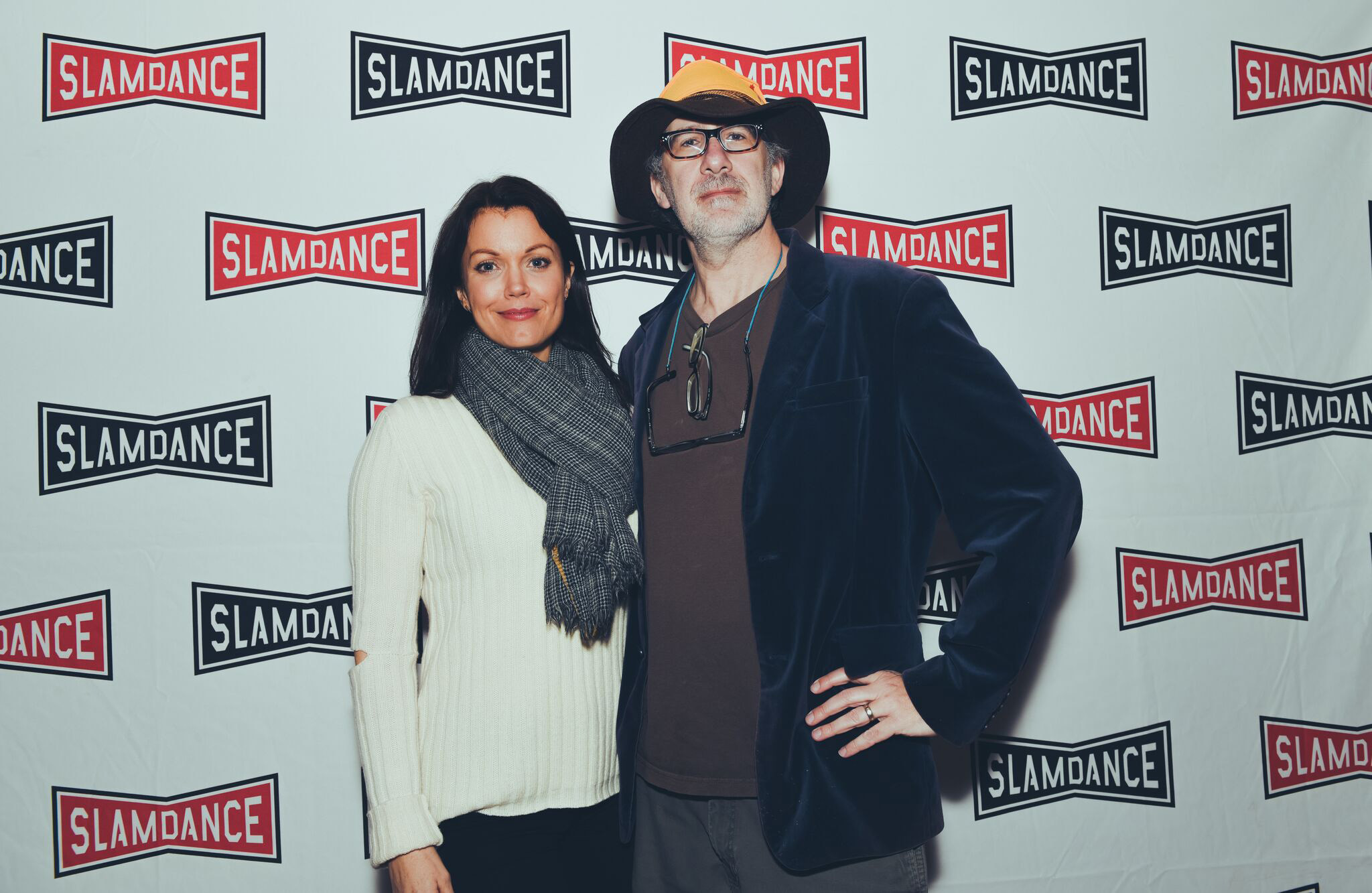 Dan Mirvish and Bellamy Young at an event for Bernard and Huey (2017)