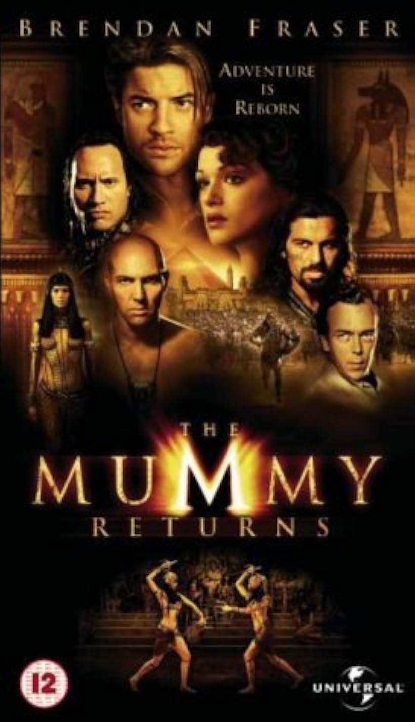 Brendan Fraser, John Hannah, Rachel Weisz, Oded Fehr, Dwayne Johnson, Patricia Velasquez, and Arnold Vosloo in The Mummy Returns (2001)