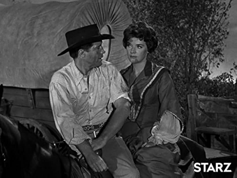 Polly Bergen and Robert Horton in Wagon Train (1957)