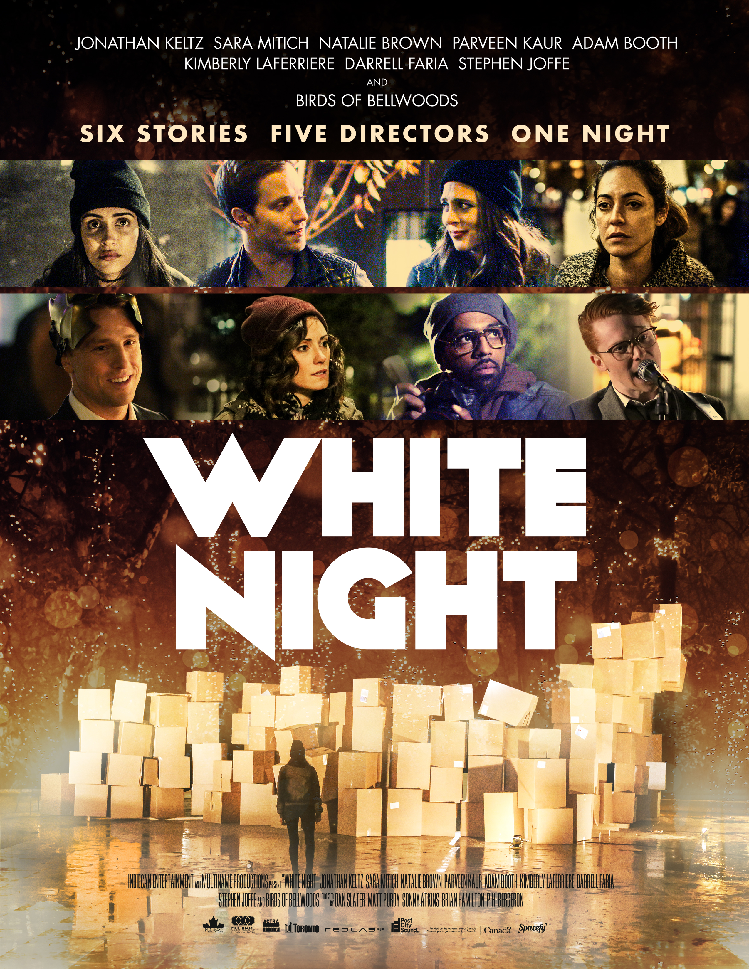 Kimberly Laferriere, Natalie Brown, Jonathan Keltz, Darrell Faria, Adam Booth, Sara Mitich, and Parveen Kaur in White Night (2017)