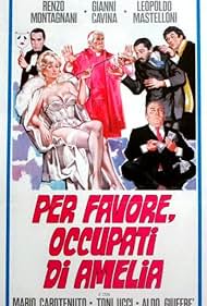 Barbara Bouchet, Mario Carotenuto, Gianni Cavina, Leopoldo Mastelloni, and Renzo Montagnani in Per favore, occupati di Amelia (1981)