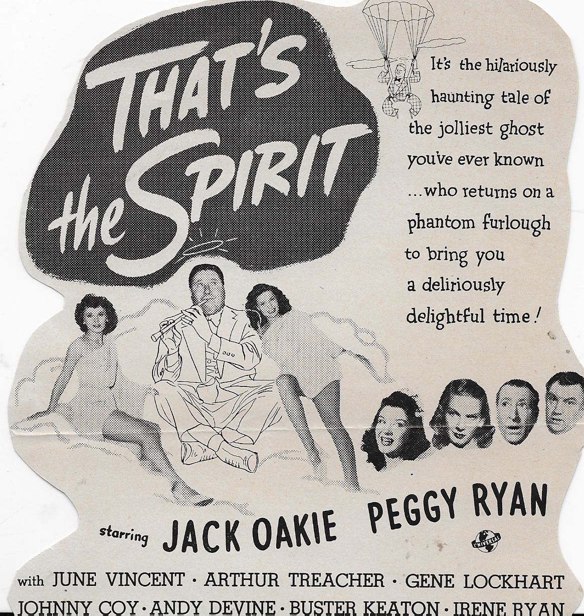 Andy Devine, Jack Oakie, Peggy Ryan, Arthur Treacher, and June Vincent in That's the Spirit (1945)