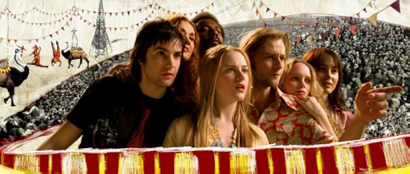 Kiva Dawson, Jim Sturgess, Evan Rachel Wood, Halley Wegryn Gross, Joe Anderson, Martin Luther, and Dana Fuchs in Across the Universe (2007)