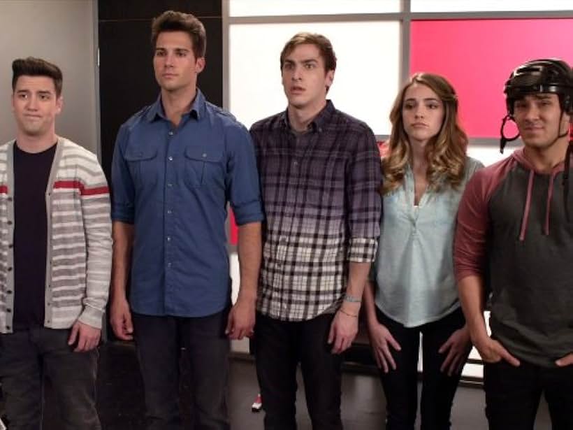 Kendall Schmidt, Katelyn Tarver, Carlos PenaVega, James Maslow, and Logan Henderson in Big Time Rush (2009)