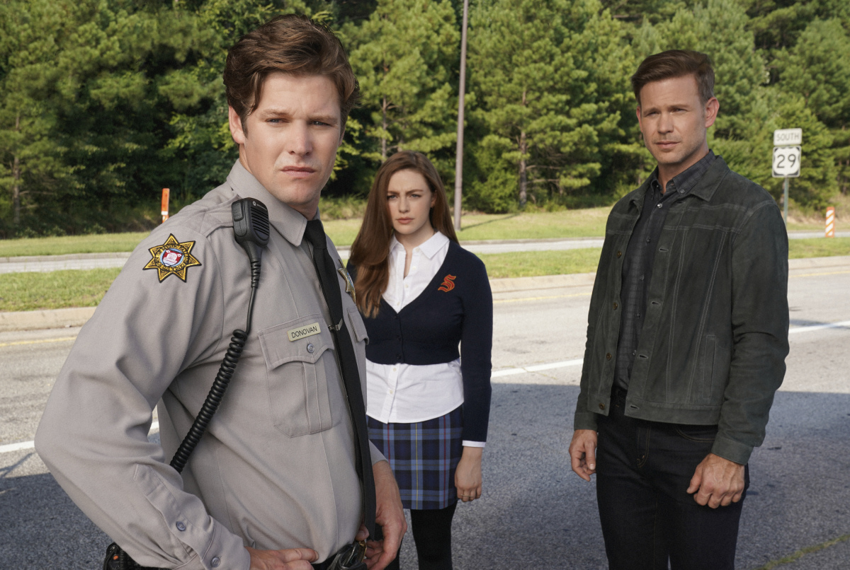 Matthew Davis, Zach Roerig, and Danielle Rose Russell in Legacies (2018)