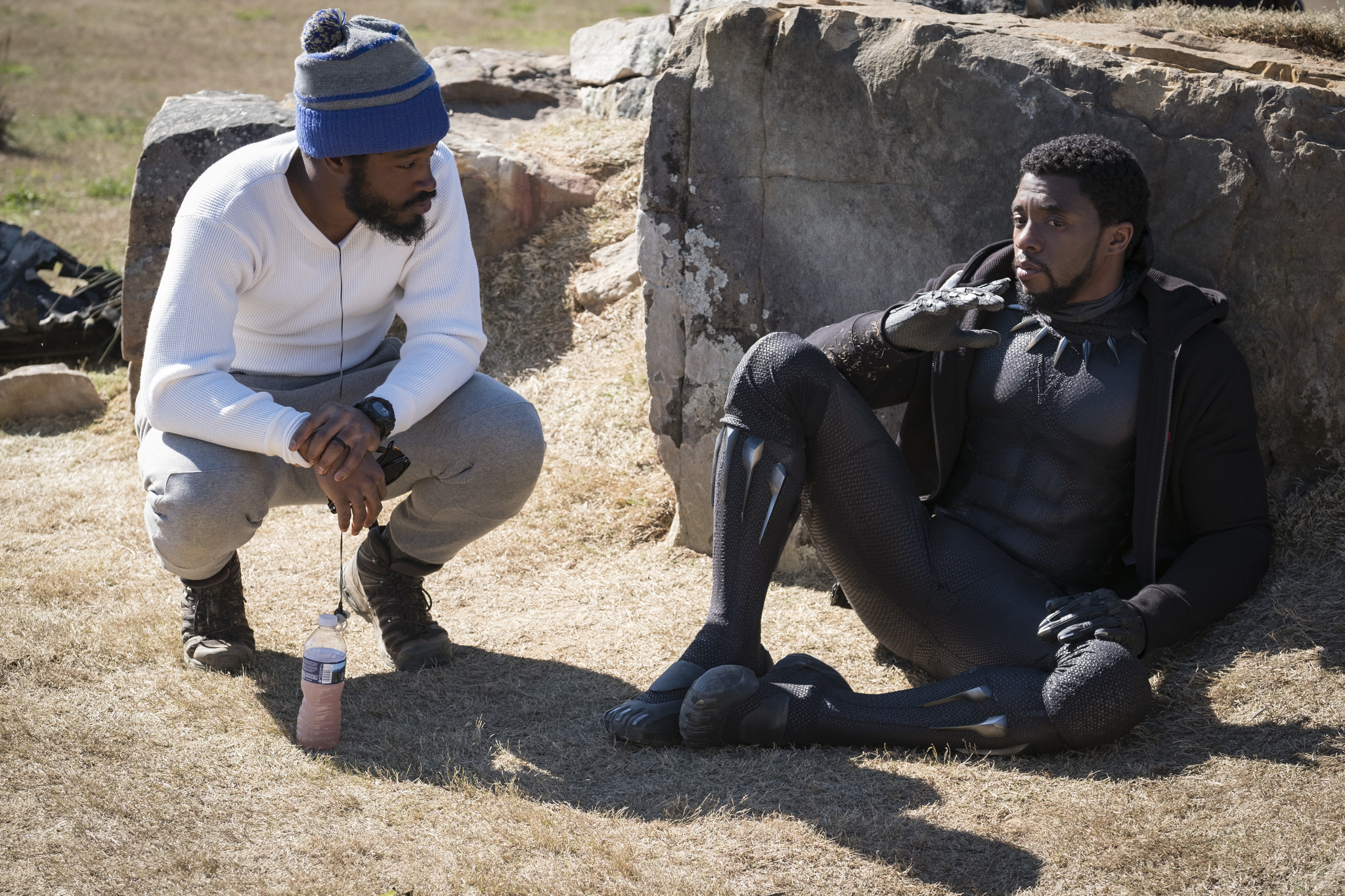 Chadwick Boseman and Ryan Coogler in Black Panther (2018)