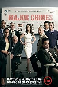 Mary McDonnell, G.W. Bailey, Michael Paul Chan, Raymond Cruz, Tony Denison, Robert Gossett, Jon Tenney, Phillip P. Keene, and Kearran Giovanni in Major Crimes (2012)