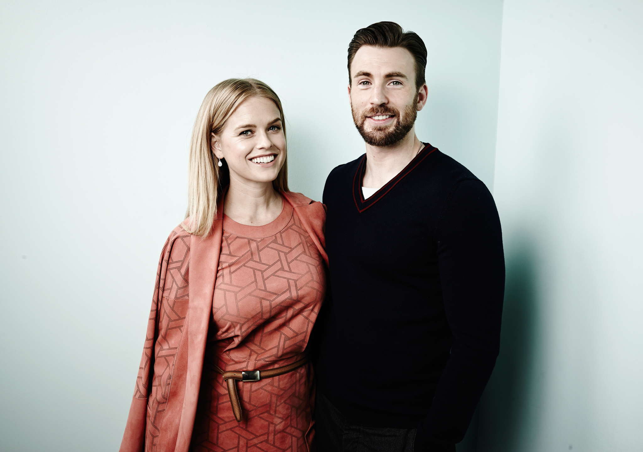 Chris Evans and Alice Eve at an event for Before We Go (2014)