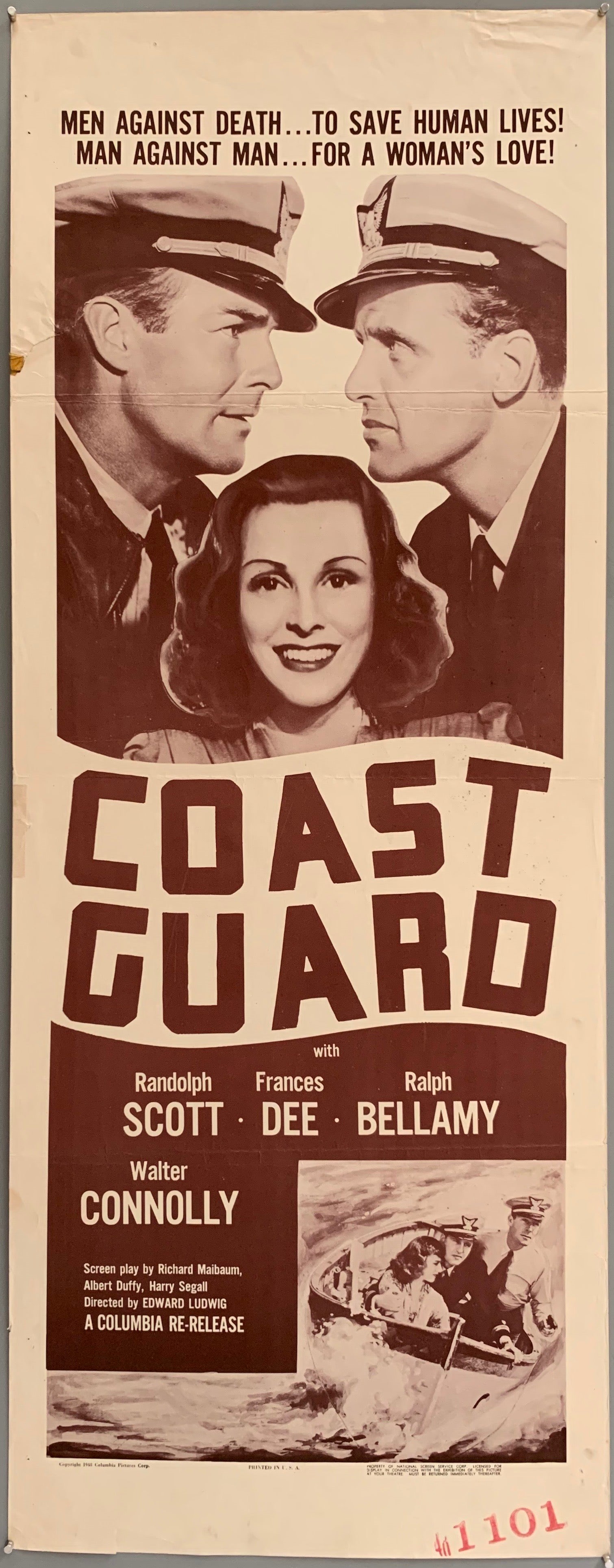 Randolph Scott, Ralph Bellamy, and Frances Dee in Coast Guard (1939)