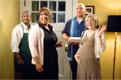 Martin Lawrence, Kym Whitley, Will Sasso, and Geneva Carr in College Road Trip (2008)