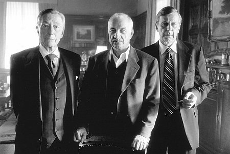 Armin Mueller-Stahl, William B. Davis, and John Neville in The X Files (1998)