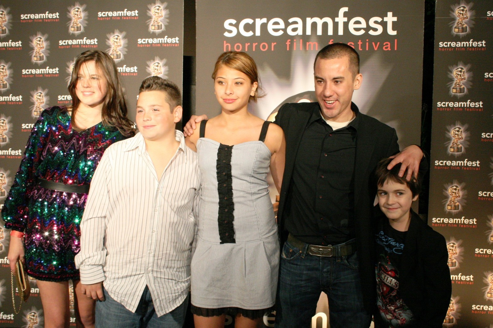 Michael Dougherty, Isabelle Deluce, Alberto Ghisi, Quinn Lord, and Samm Todd at an event for Krypto the Superdog (2005)