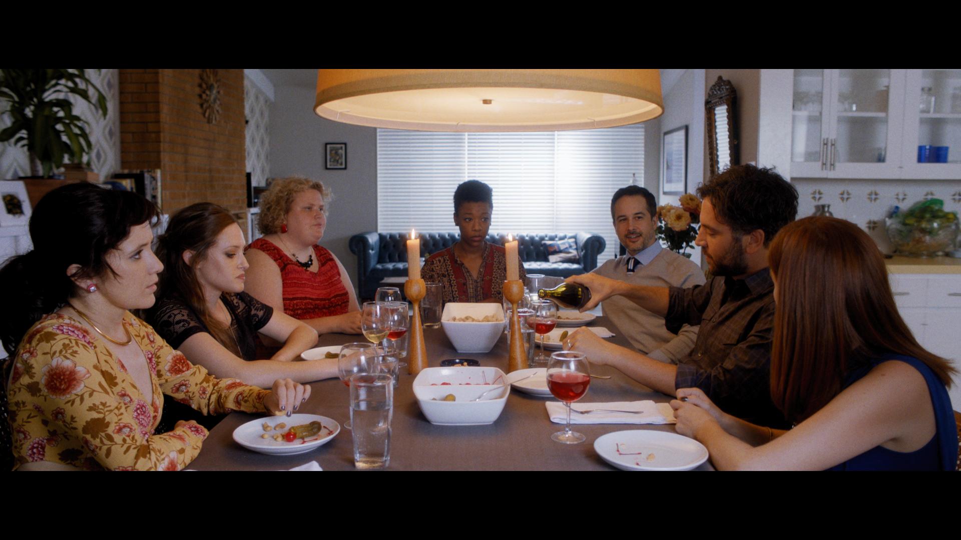 Josh Radnor, Shane Jacobsen, Aya Cash, Carly Chaikin, Noël Wells, Fortune Feimster, and Samira Wiley in Social Animals (2018)