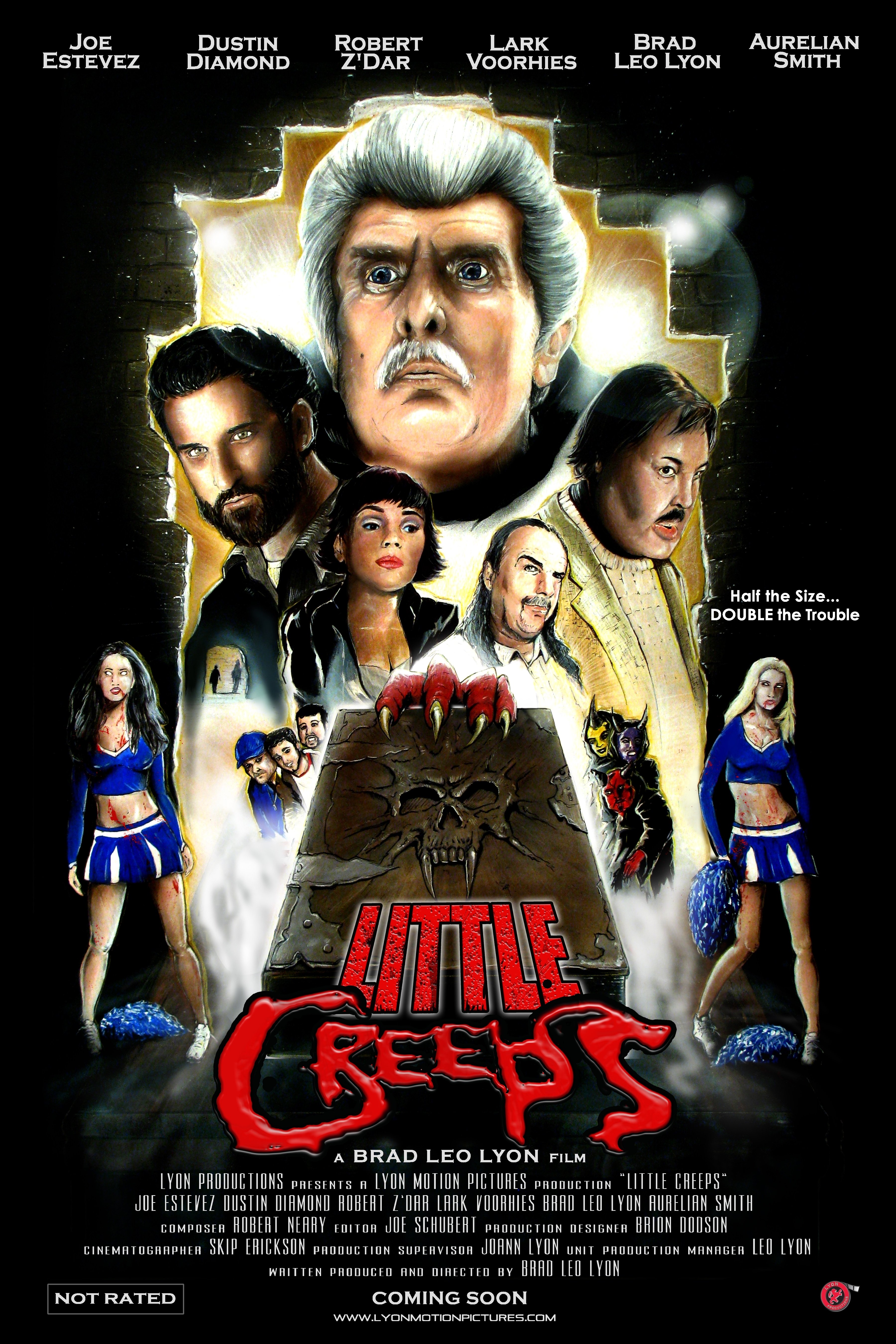 Robert Z'Dar, Dustin Diamond, Joe Estevez, Jake Roberts, Lark Voorhies, Brad Leo Lyon, and Kyle Colton in Little Creeps (2012)