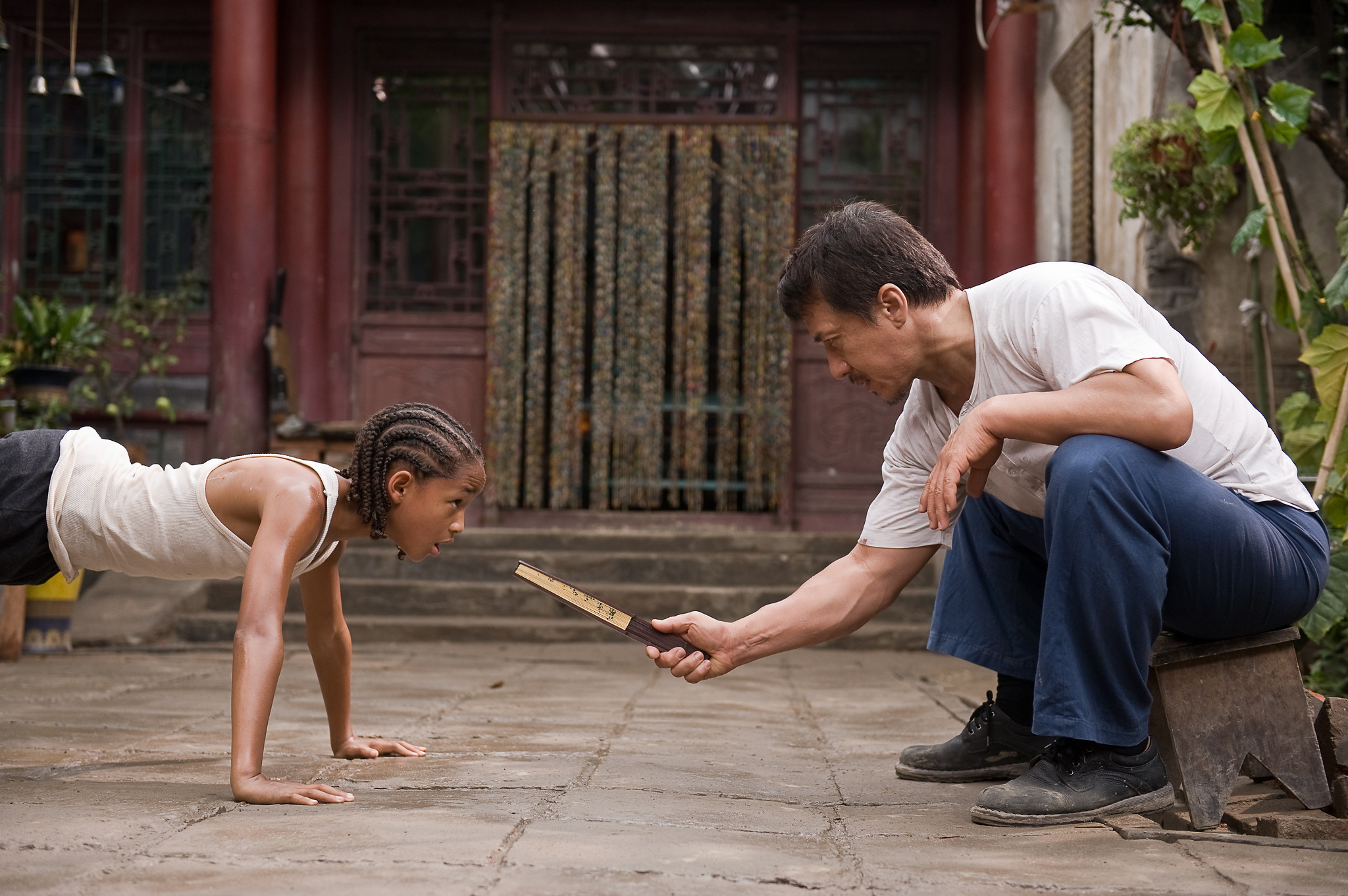 Jackie Chan and Jaden Smith in The Karate Kid (2010)