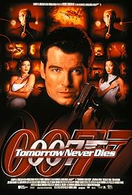 Pierce Brosnan, Teri Hatcher, Jonathan Pryce, Michelle Yeoh, Judi Dench, Desmond Llewelyn, and Cecilie Thomsen in Tomorrow Never Dies (1997)