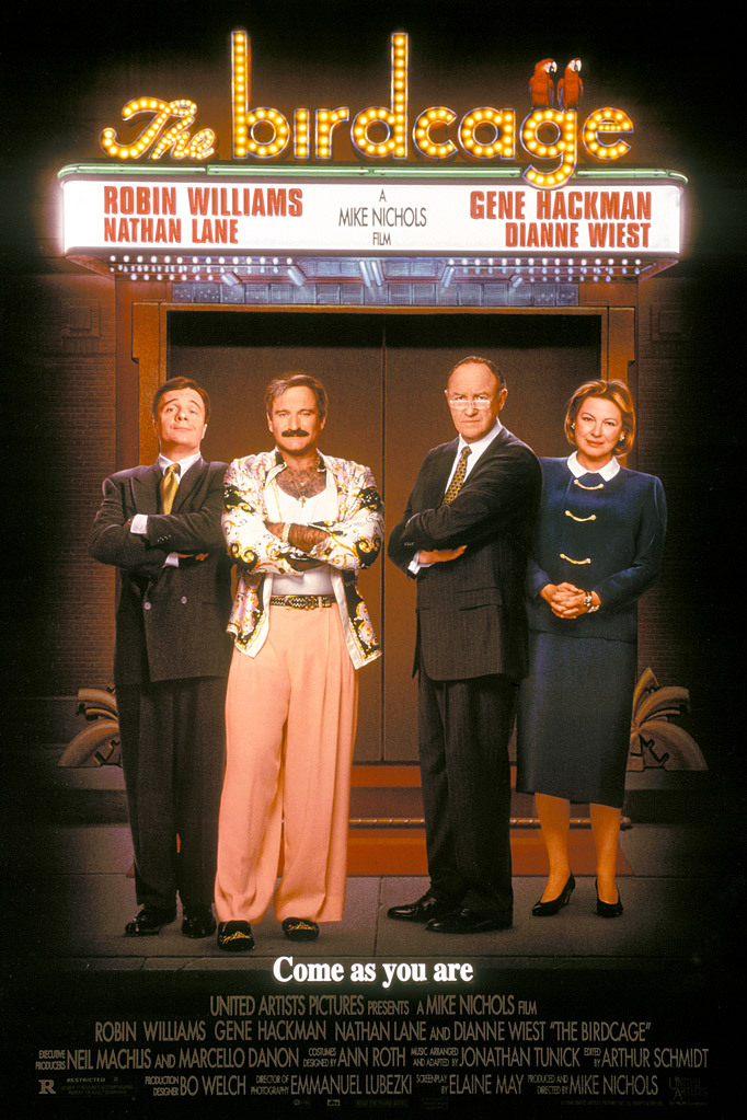 Robin Williams, Gene Hackman, Nathan Lane, and Dianne Wiest in The Birdcage (1996)