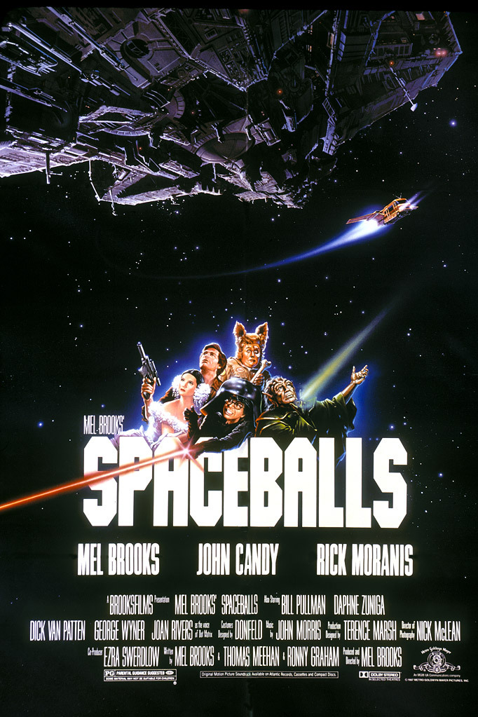 Mel Brooks, Bill Pullman, John Candy, Rick Moranis, and Daphne Zuniga in Spaceballs (1987)