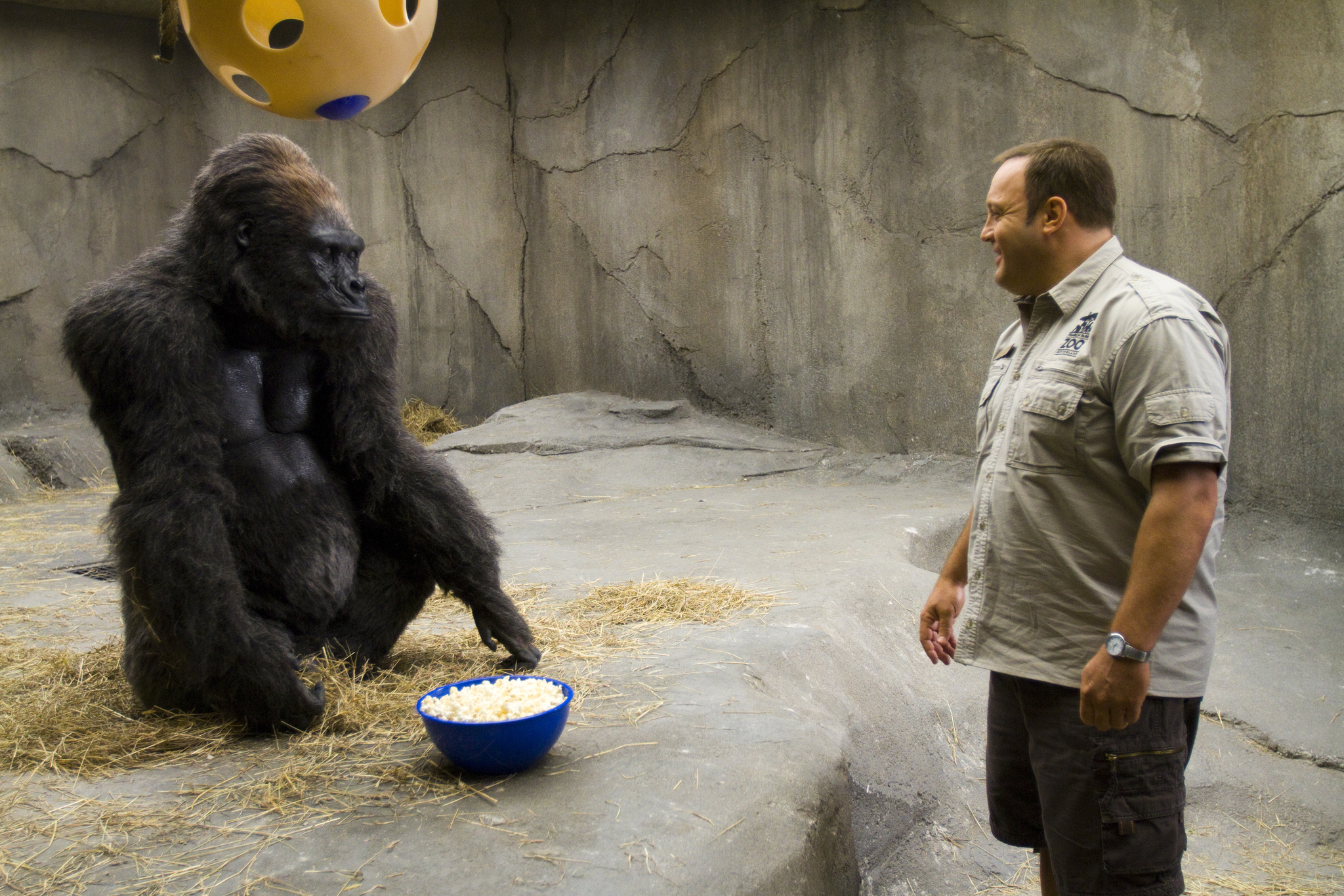 Nick Nolte, Kevin James, and Tom Woodruff Jr. in Zookeeper (2011)