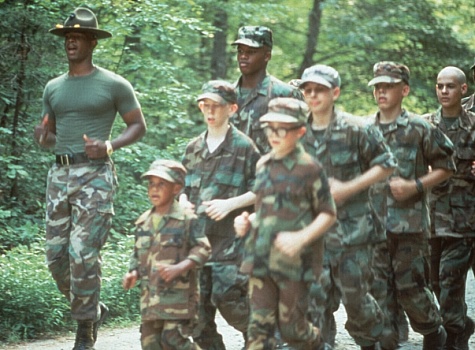 Damon Wayans, Andrew Leeds, Steven Martini, Chris Owen, R. Stephen Wiles, and Damien Dante Wayans in Major Payne (1995)