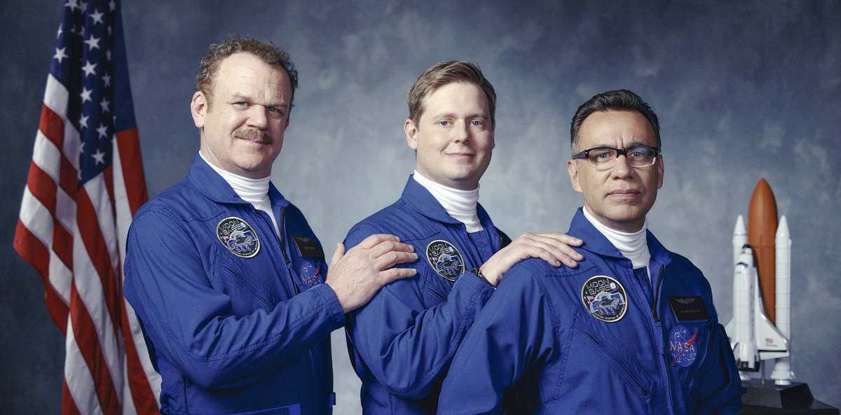 John C. Reilly, Fred Armisen, and Tim Heidecker in Moonbase 8 (2020)