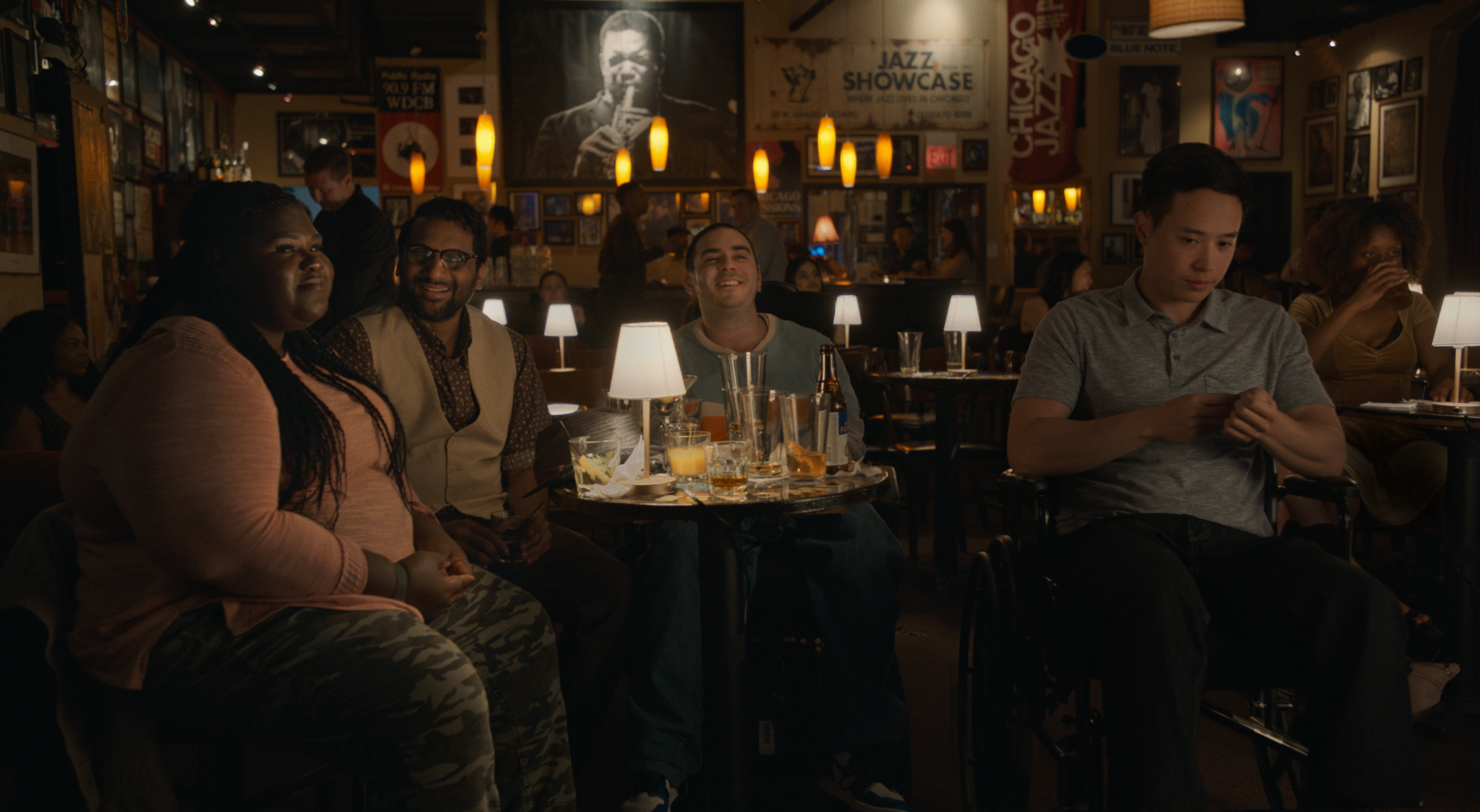 Grant Rosenmeyer, Ravi Patel, Gabourey Sidibe, and Hayden Szeto in Come As You Are (2019)