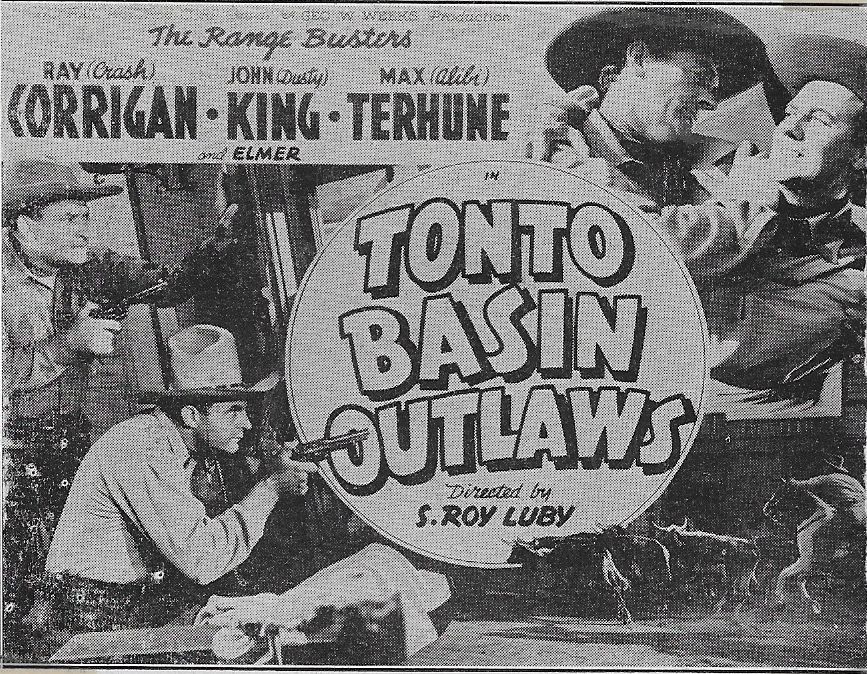 Ray Corrigan, John 'Dusty' King, Ted Mapes, and Max Terhune in Tonto Basin Outlaws (1941)