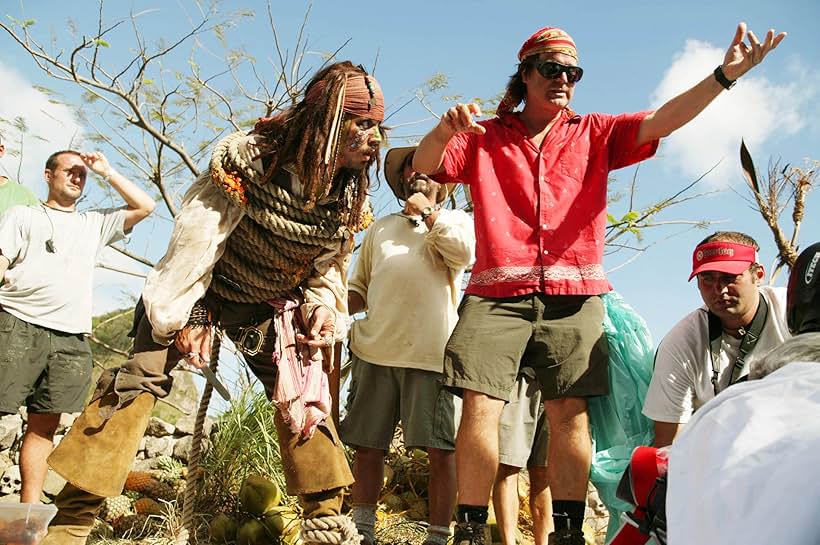 Johnny Depp and Gore Verbinski in Pirates of the Caribbean: Dead Man's Chest (2006)