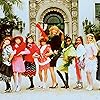 Carla Gugino, Shelley Long, Kellie Martin, Ami Foster, Heather Hopper, Jenny Lewis, Emily Schulman, Tasha Scott, and Aquilina Soriano in Troop Beverly Hills (1989)