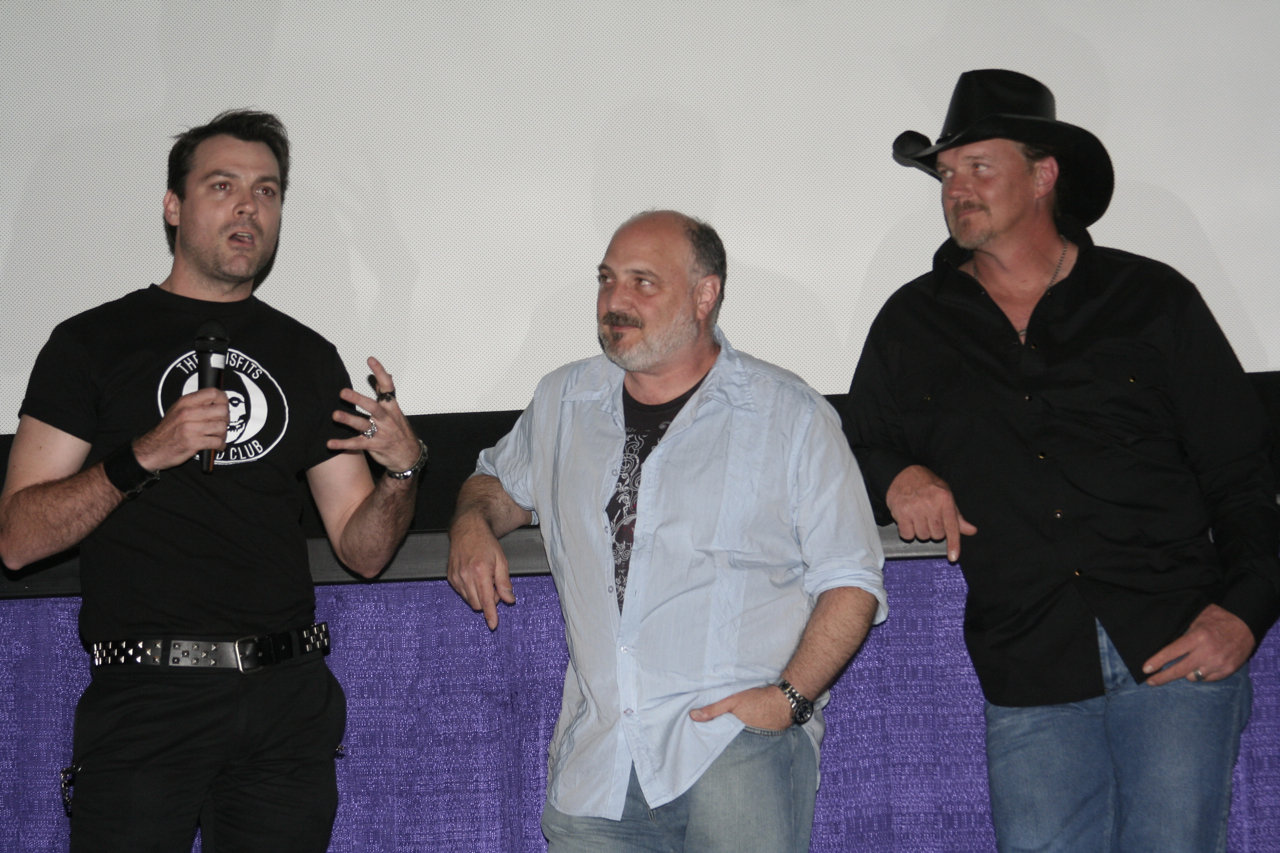 Myk "Roach" Watford (L), Alan Brewer/Composer (C), Trace Adkins (R) at Nashville Film Festival screening of Trailer Park Of Terror