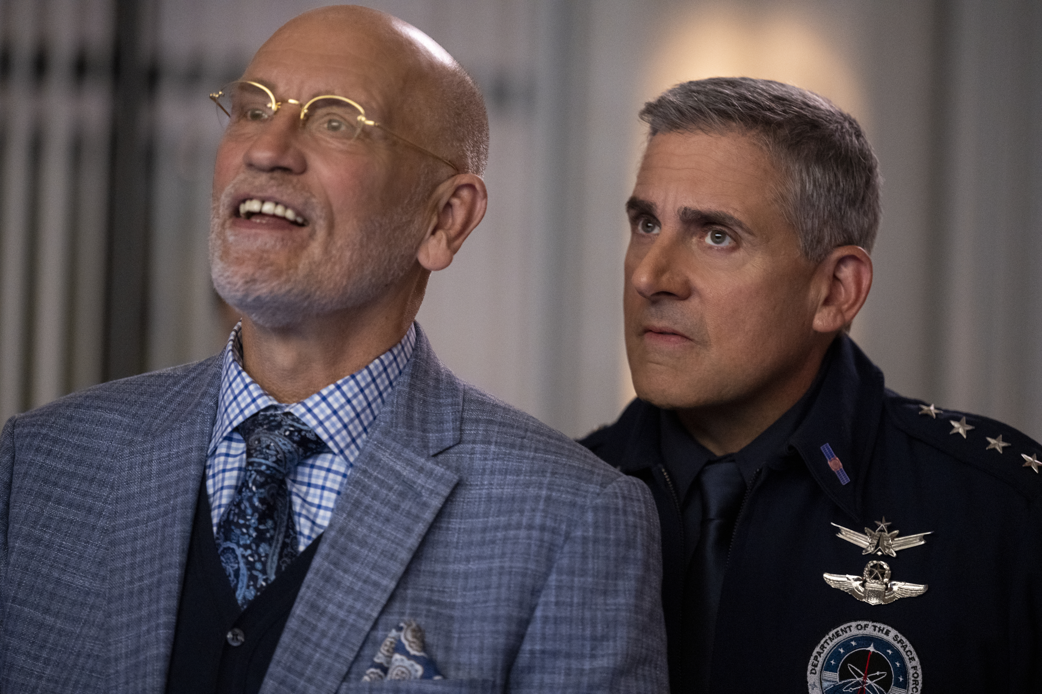 John Malkovich and Steve Carell in Budget Cuts (2022)