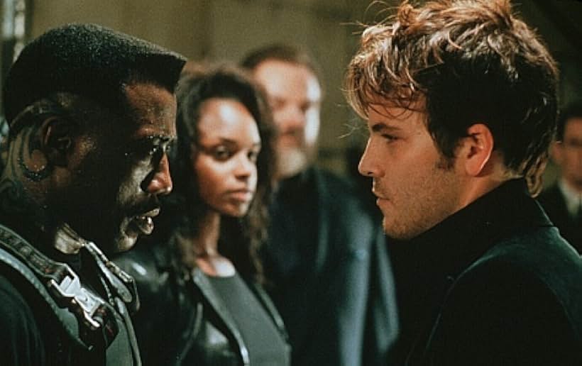 Wesley Snipes, Stephen Dorff, and N'Bushe Wright in Blade (1998)