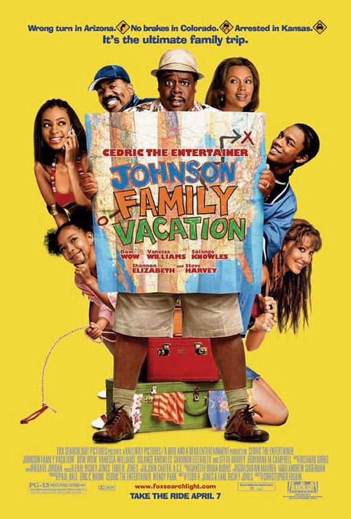 Vanessa Williams, Shannon Elizabeth, Cedric The Entertainer, Steve Harvey, Shad Moss, and Solange in Johnson Family Vacation (2004)